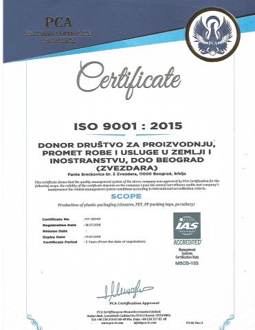 Donor ISO 9001:2015